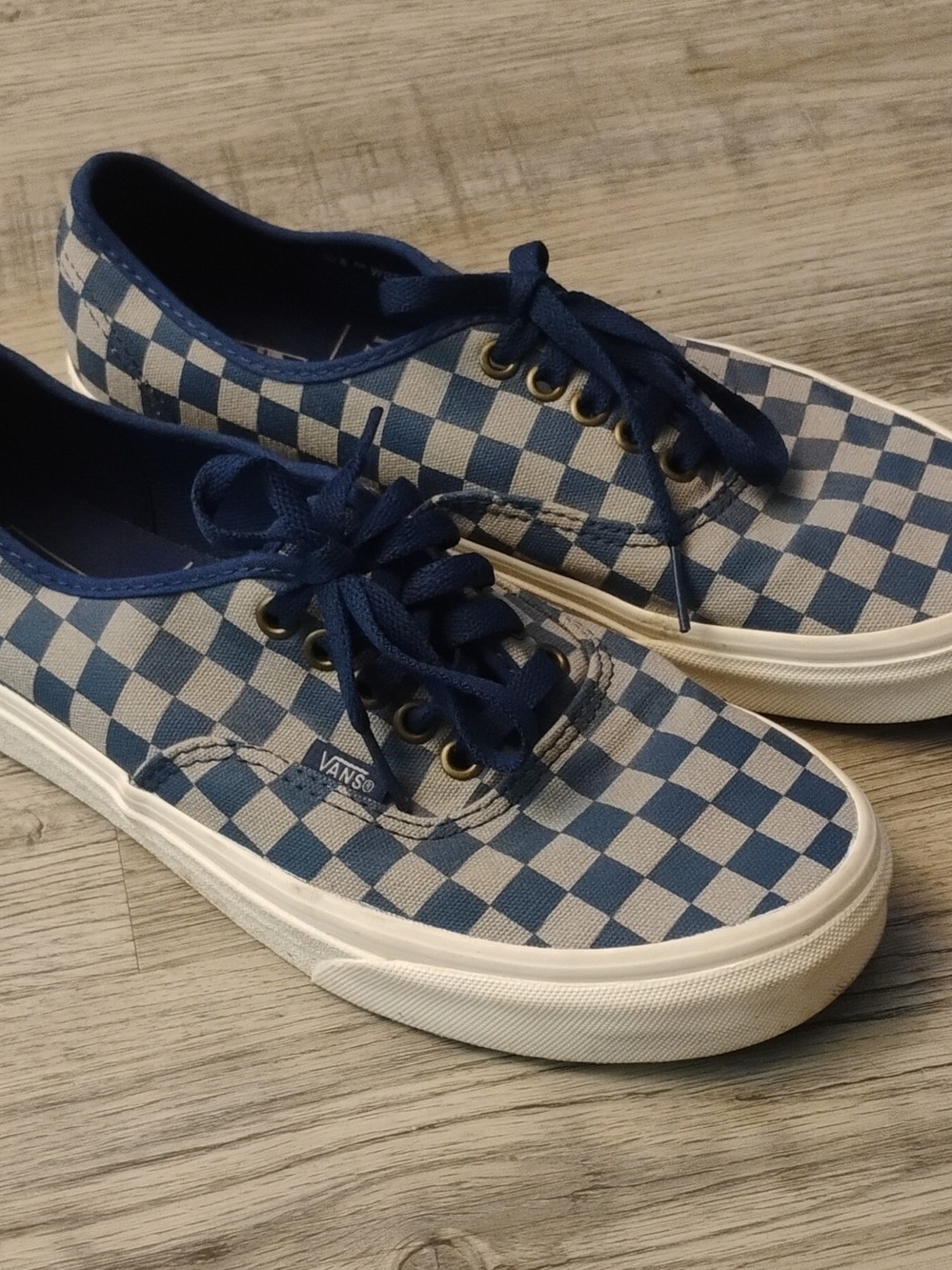 Vans Harry Potter Checkerboard Low Top Sneakers - Blue/Cream Men's Size 8.5